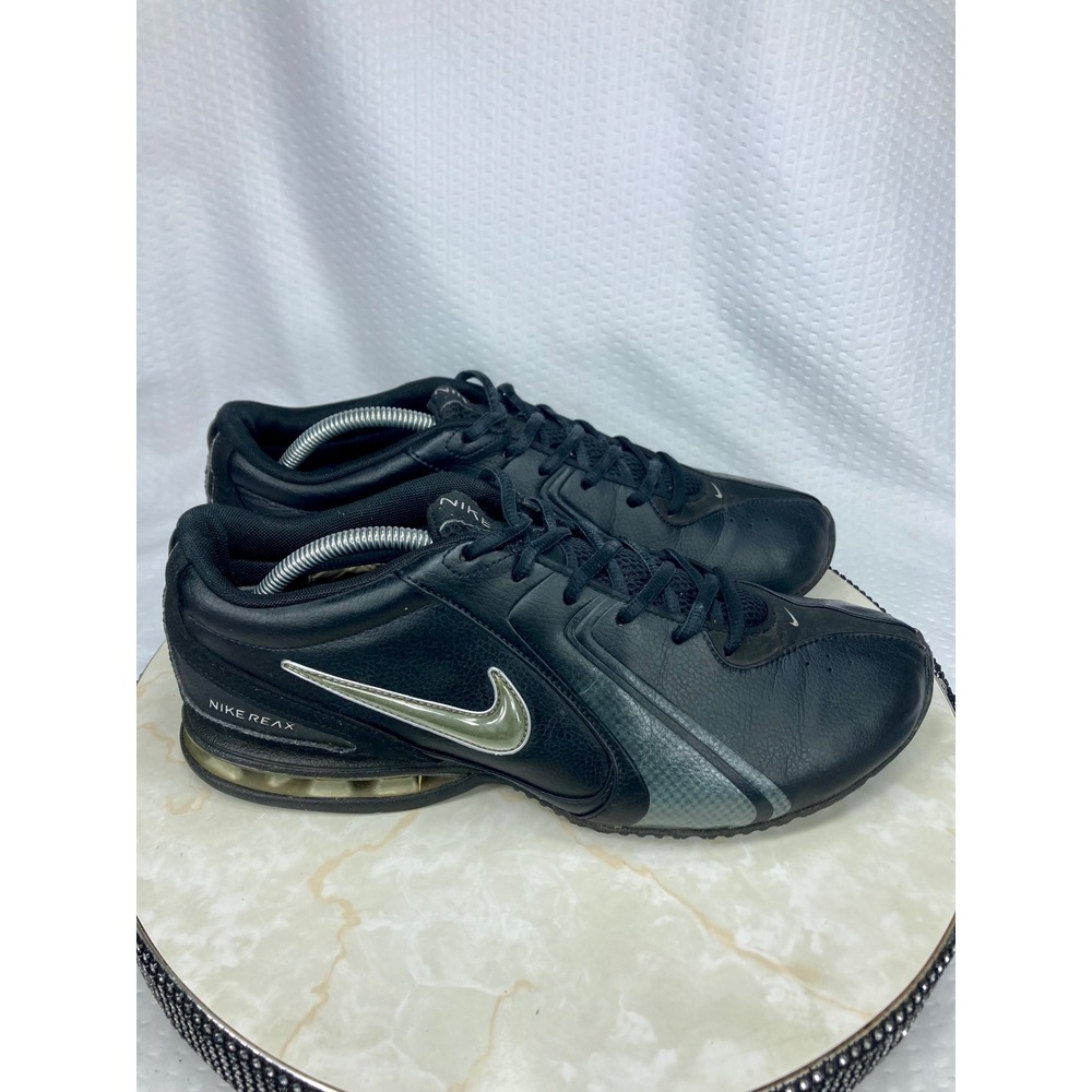 Nike Reax Trainer 3 SL Tennis Shoes Mens 11 Black Leather Athletic Gym Sneakers